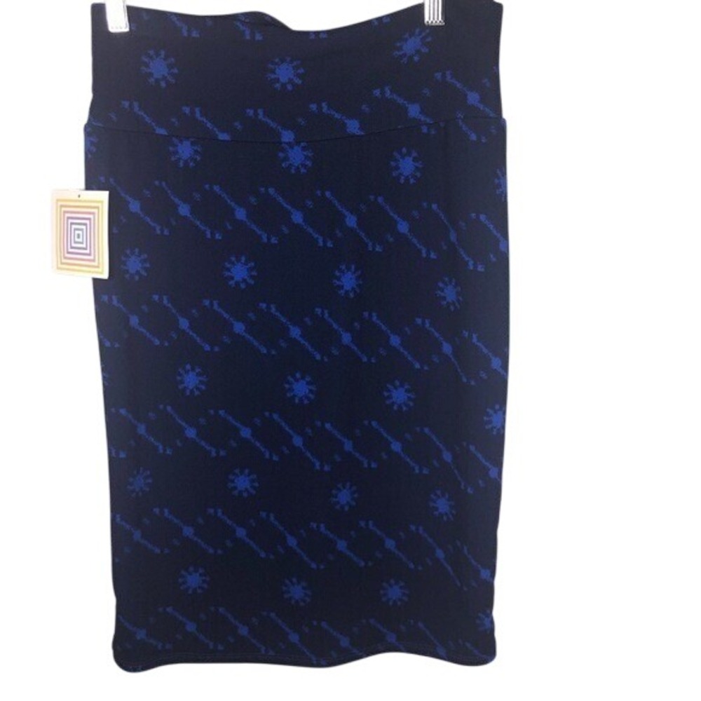 LulaRoe Stretch Pencil Blue Skirt Medium